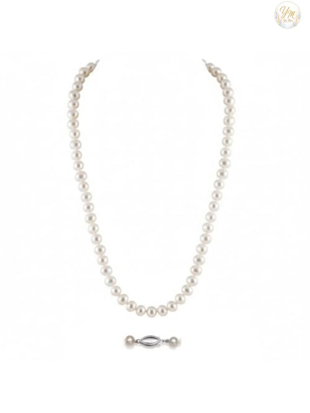 Cultured Freshwater Pearl Strand Necklace 16in Sterling Silver